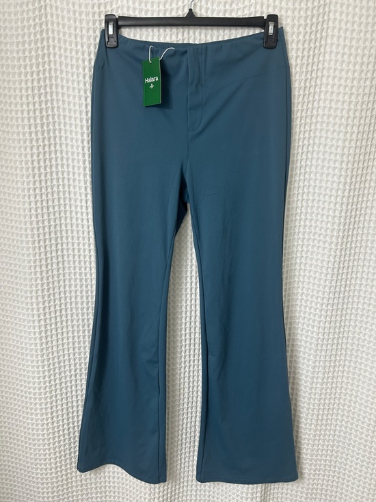 HALARA Pants - NWT Halara Teal High Waisted Flare Work Leisure Pants Stretch Back Pocket Large